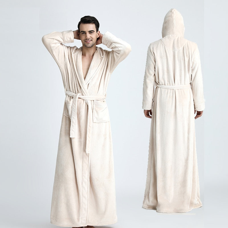 Men's hooded robe